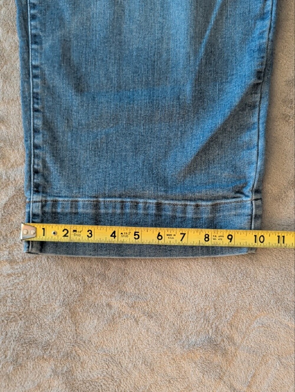 a.n.a Patch Pocket Medium Blue Wide Leg Cropped  Women’s Jeans - Picture 4 of 5